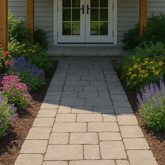 Photo of a paved walkway